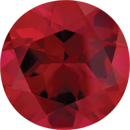 Imitation Ruby Round Cut Stones