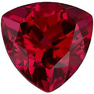 Imitation Ruby Trillion Cut Stones