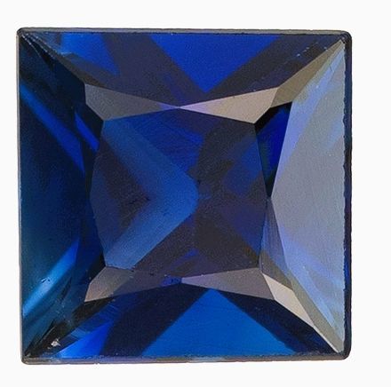 Impressive Blue Sapphire Gemstone 0.37 carats, Princess Cut, 4.2  mm, with AfricaGems Certificate