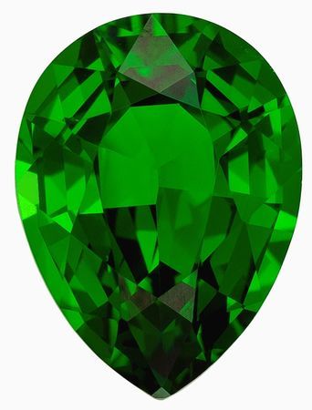 Impressive Green Vivid Green Garnet Gemstone, 3.13 carats, Pear Cut, 10.8 x 8 mm Size, AfricaGems Certified