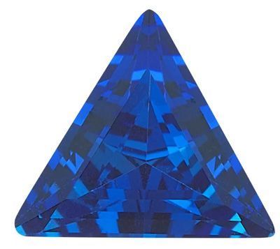 Lab Created Blue Sapphire Triangle Cut in Grade GEM
