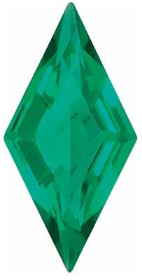 Lab Created Emerald Kite Cut in Grade GEM