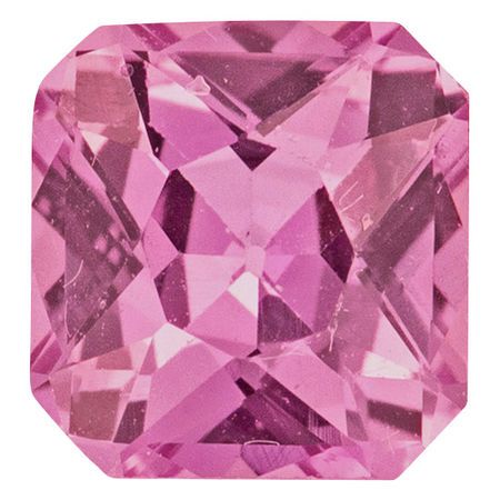 Loose Purple Sapphire Gemstone in Radiant Cut, 0.82 carats, 5.50 mm Displays Pure Purple Color