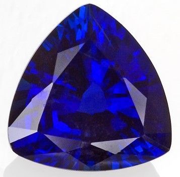 Loose Stunning 1.98 carats Sapphire Loose Genuine Gemstone in Trillion Cut, Rich Blue, 8.1 mm