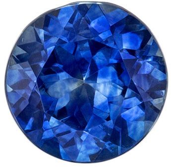 Lovely Blue Green Sapphire Genuine Gem, Vivid Tealish Blue, Round Cut, 5.4 mm, 0.77 carats