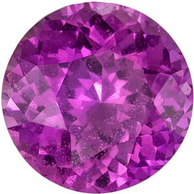Lovely Unheated GIA Certified Purple Sapphire Genuine Gemstone, 6.13 x 6.18 x 3.9 mm, Rich Magenta Purple, Round Cut, 1.14 carats