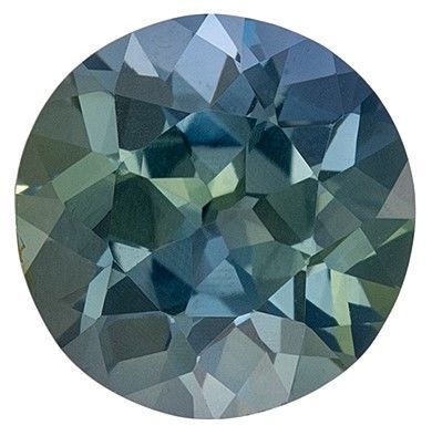 Low Price Blue Green Sapphire Gemstone, 1.11 Carats, Round Shape, 6.1 mm, Stunning Teal Blue Green Color