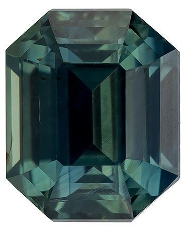 Low Price Blue Green Sapphire Unheated Gem, 3.98 carats Emerald Cut in 8.91 x 7.31 x 5.94 mm size in Stunning Blue Green Color With GIA Certificate