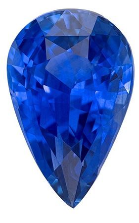 Low Price Blue Sapphire Gem, 2.56 carats Pear Cut in 10.777 x 6.87 x 4.82 mm size in Very Fine Rich Blue Color With GIA Certificate