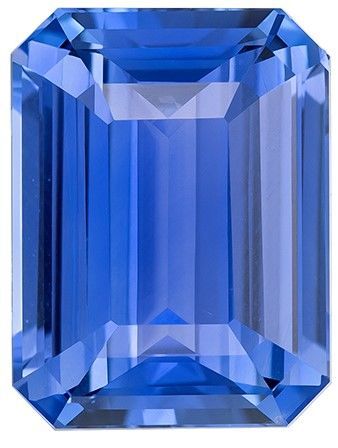 Low Price Blue Sapphire Loose Gemstone, 8.03 carats in Emerald Cut, 12.79 x 9.7 x 5.99 mm With a GIA Certificate