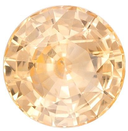Low Price Peach Sapphire Gem, 1.56 carats Round Cut in 6.8 mm size in Magnificent Peach Color With AfricaGems Certificate