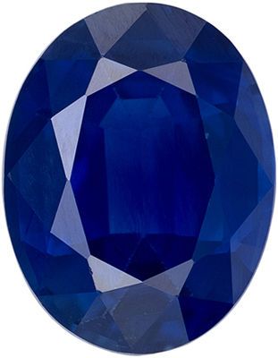 Must See Genuine Loose Blue Sapphire Gem in Oval Cut, 7.7 x 6 mm, Vivid Rich Blu Color, 1.5 carats