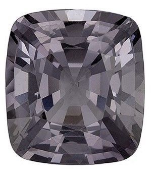 Must See Gray Spinel Loose Gemstone, 2.01 carats in Cushion Cut, 7.9 x 7mm, Dazzling Gemstone