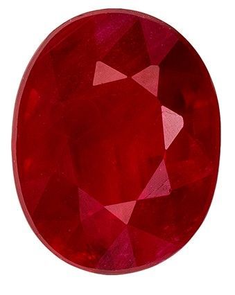 Must See Red Ruby Loose Gemstone, 1.11 carats in Oval Cut, 6.5 x 5.1mm, Beautiful Stone
