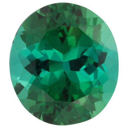 Natural Blue Green Tourmaline Gemstone in Oval Cut, 4.4 carats, 11.11 x ...