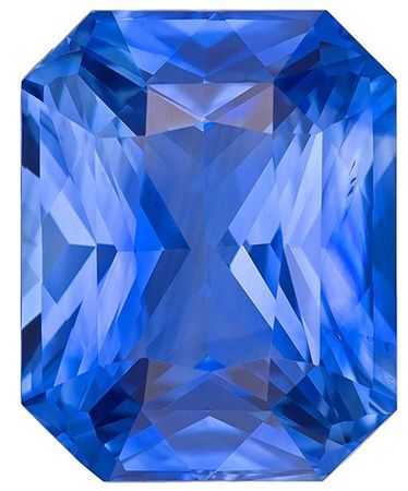 Natural Blue Sapphire Gem, 3.06 carats Radiant Cut in 9.4 x 7.5 mm size in Very Fine Rich Blue Color With AfricaGems Certificate