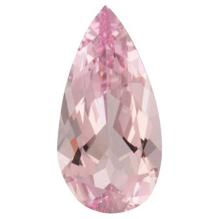 Natural Morganite Gemstone in Pear Cut, 3 carats, 14.06 x 7.30 mm Displays Rich Pink Color