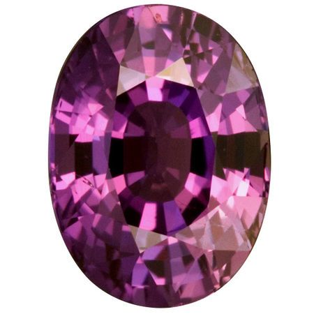 Natural Untreated Purple Sapphire Gemstone in Oval Cut, 2.36 carats, 8.57 x 6.35 x 4.88 mm Displays Pure Purple Color - AGTA Cert