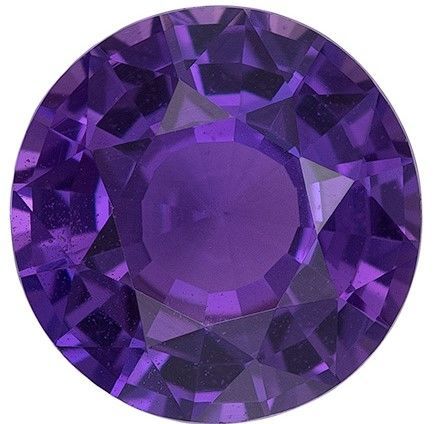 No Heat Gem Purple Sapphire Gemstone, 3.01 Carats, Round Shape, 8.87 x 4.95 mm, Stunning Royal Purple Color with GIA Cert