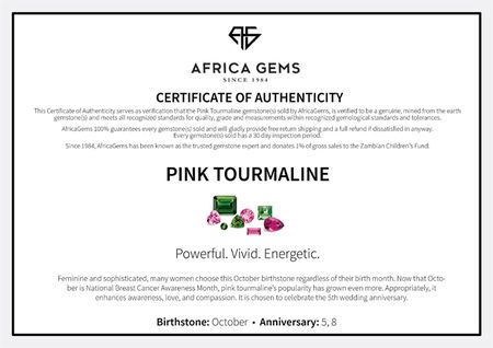 Pink Tourmaline Princess Cut in Grade AAA
