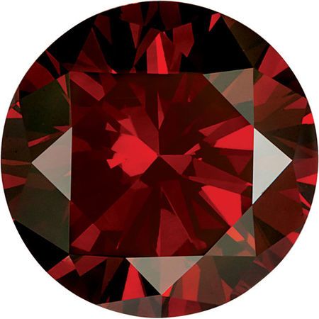 Round Red Garnet Enhanced Diamonds