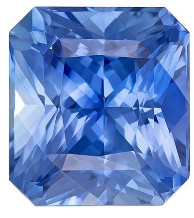 See This Deal Blue Sapphire Gem, 3.52 carats Radiant Cut in 8.6 x 7.8 mm size in Very Fine Rich Blue Color With AfricaGems Certificate