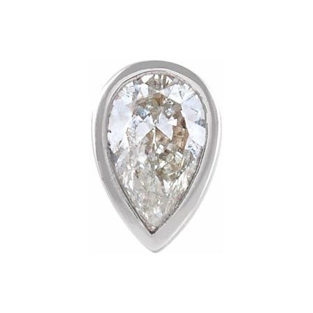 Sterling Silver .05 Carat Diamond Micro Bezel-Set Single Earring