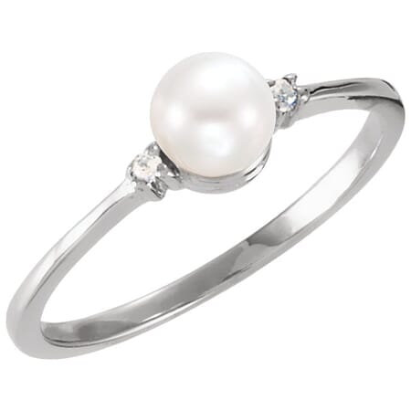 freshwater carat pearl sterling diamond ring silver number