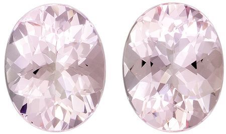 Super Great Buy  Pink Morganite Genuine Gemstone, 3.35 carats, Oval Shape, 9 x 7 mm Matching Pair