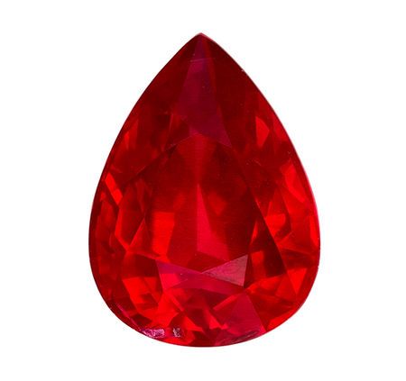 Superb Ruby Gemstone 0.92 carats, Pear Cut, 6.8 x 5 mm, with AfricaGems Certificate