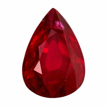 Superb Stone Ruby Gemstone 2.46 carats, Pear Cut, 9.6 x 6.8 mm, with AfricaGems Certificate
