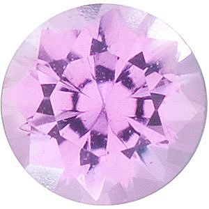 Swarovski Gems Round Genuine Pink Sapphire  in Grade FINE
