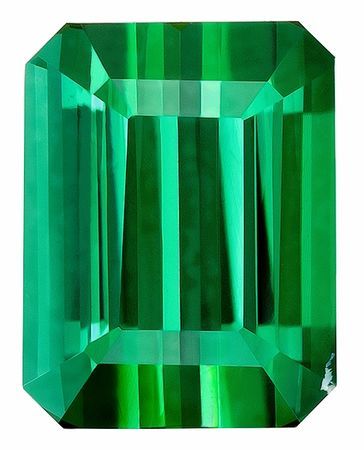 Very Fine Gem Blue Green Tourmaline Gemstone, 2.03 carats, Emerald Cut, 7.9 x 6.1 mm Size, AfricaGems Certified
