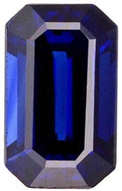 Total Deal on Blue Sapphire Loose Gem, Vivid Rich Blue, Emerald Cut, 5.2 x 3.1 mm, 0.45 carats