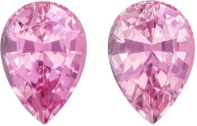 Wonderful Rare Pink Tourmaline Well Matched Pair, Pear Cut, Vivid Pure Pink, 10.2 x 7.1 mm, 4.77 carats