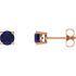 Shop 14 Karat Rose Gold 5mm Round Genuine Chatham Blue Sapphire Earrings