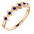 14 Karat Rose Gold Blue Sapphire Stackable Ring