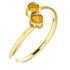 14 Karat Yellow Gold Citrine Two-Stone Ring