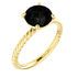 Black Black Onyx Ring in 14 Karat Yellow Gold Onyx Ring