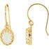 Fire Opal Earrings in 14 Karat Yellow Gold Opal Earrings