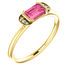 Shop 14 Karat Yellow Gold  Pink Tourmaline & .02 Carat Diamond Stackable Ring