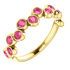 14 Karat Yellow Gold Pink Tourmaline Bezel-Set Ring