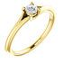 Genuine Sapphire Ring in 14 Karat Yellow Gold Sapphire Youth Ring