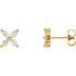 Diamond Earrings in 14 Karat Yellow Gold 0.60 Carat Diamond Cluster Earrings