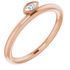 14 Karat Rose Gold .07 Carat Diamond Asymmetrical Stackable Ring