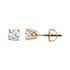 14 Karat Rose Gold 1.5 Carat Weight Diamond Stud Earrings