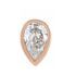 White Diamond Earrings in 14 Karat Rose Gold 1/10 Carat Diamond Micro Bezel-Set Single Earring