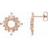 White Diamond Earrings in 14 Karat Rose Gold 1/2 Carat Diamond Celestial-Inspired Drop Earrings