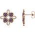 Genuine Alexandrite Earrings in 14 Karat Rose Gold Alexandrite & 1/4 Carat Diamond Earrings