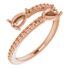 Genuine Sapphire Ring in 14 Karat Rose Gold Genuine Sapphire & 1/3 Carat Diamond Ring